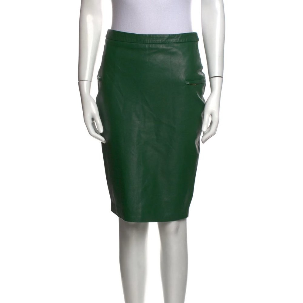 BY MALENE BIRGER Leather Knee-Length Skirt